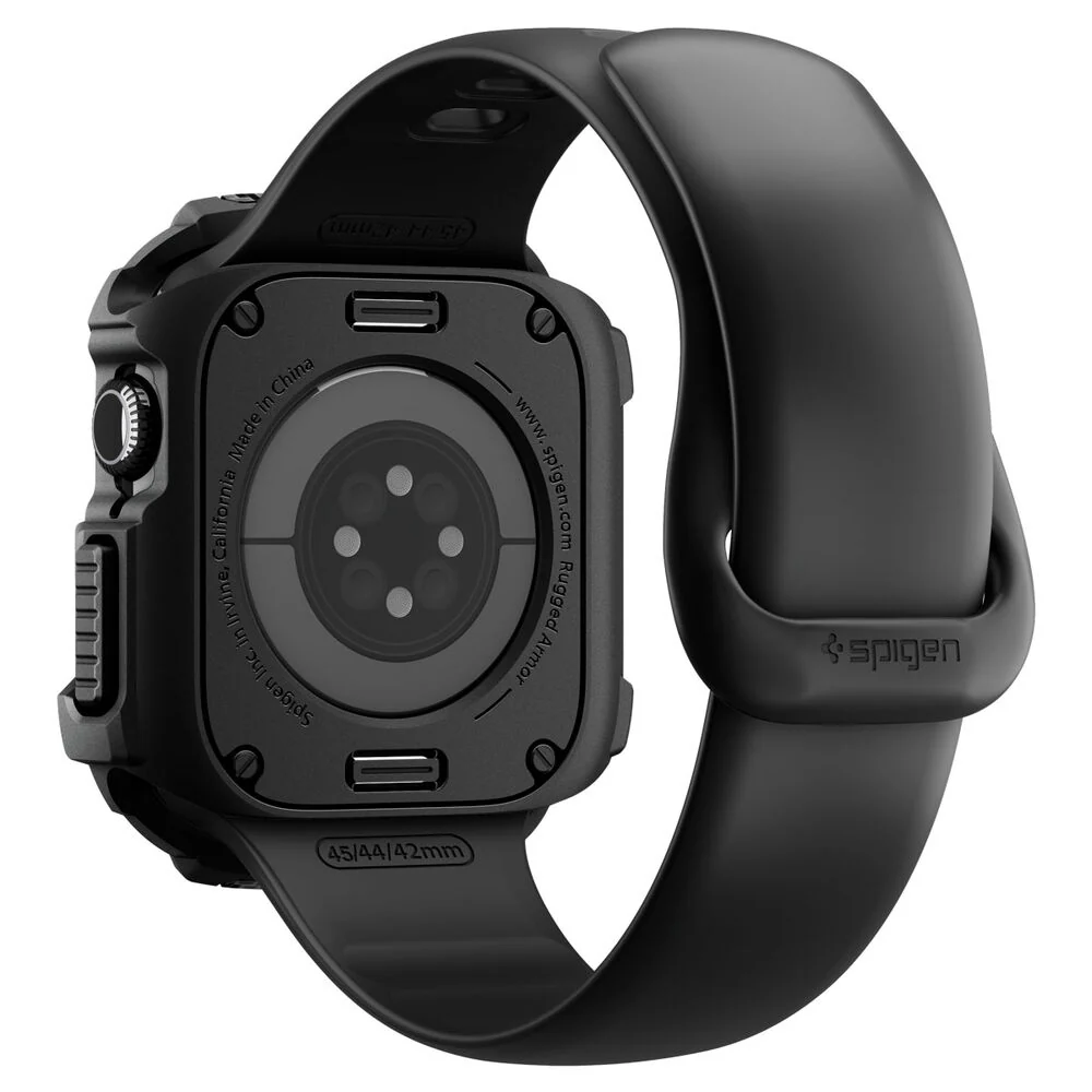 Spigen Apple Watch 46mm Rugged Armor 2 Case (Black) - Image 4
