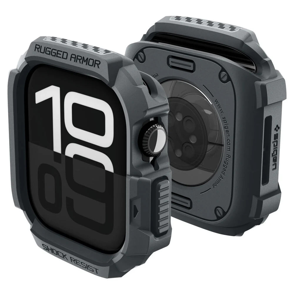 Spigen Apple Watch 46mm Rugged Armor 2 Case (Dark Grey) - Image 2