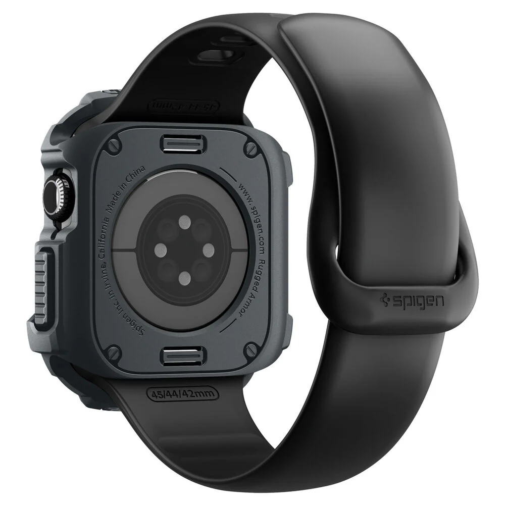 Spigen Apple Watch 46mm Rugged Armor 2 Case (Dark Grey) - Image 4