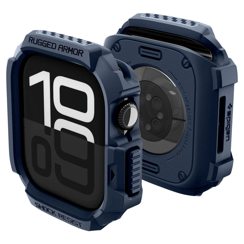 Spigen Apple Watch 46mm Rugged Armor 2 Case (Navy Blue) - Image 2