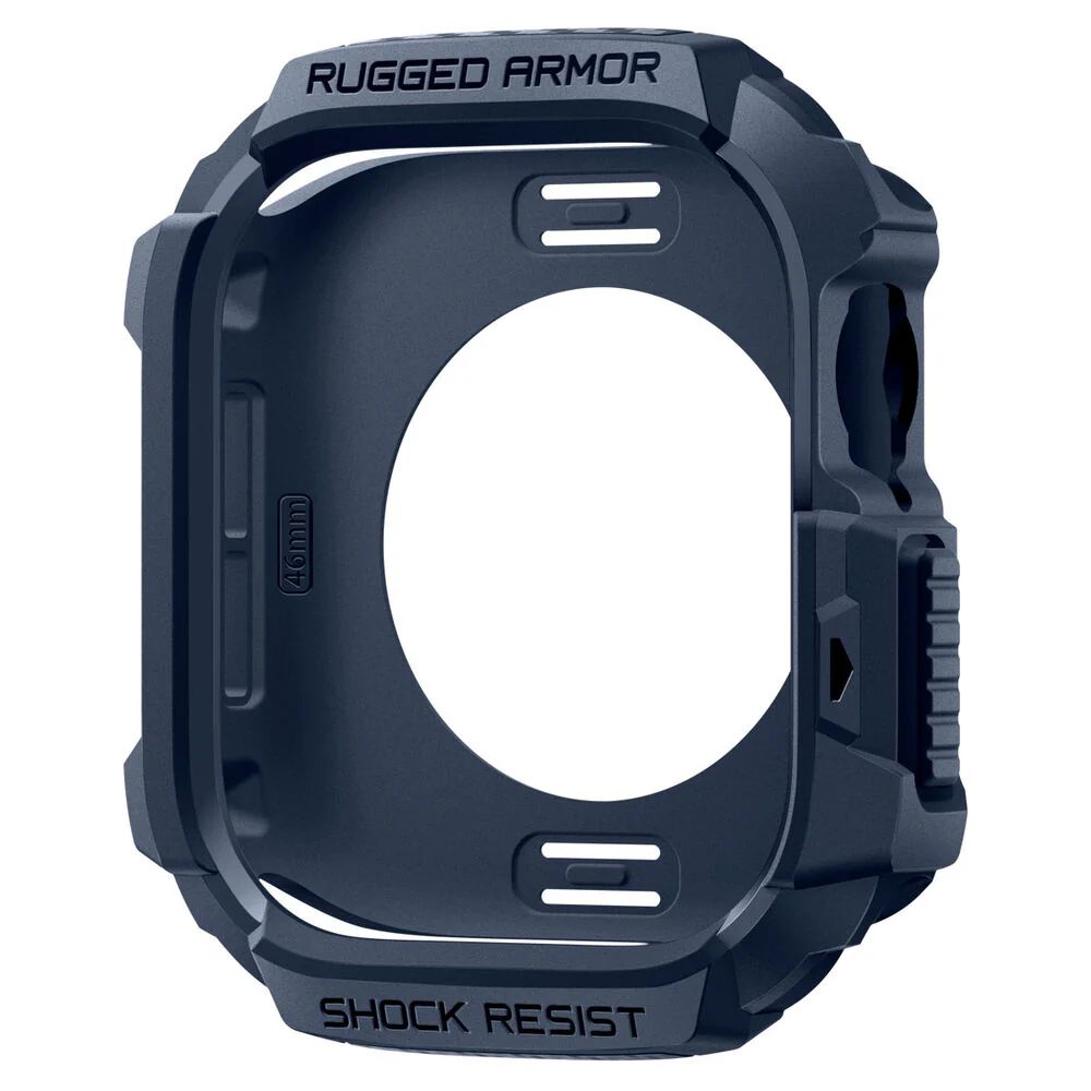 Spigen Apple Watch 46mm Rugged Armor 2 Case (Navy Blue) - Image 3