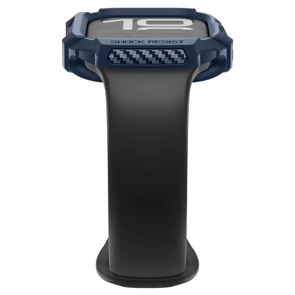 Spigen Apple Watch 46mm Rugged Armor 2 Case (Navy Blue) - Image 5