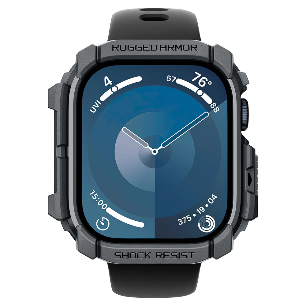 Spigen Apple Watch 46mm Rugged Armor Case (Dark Grey) - Image 5