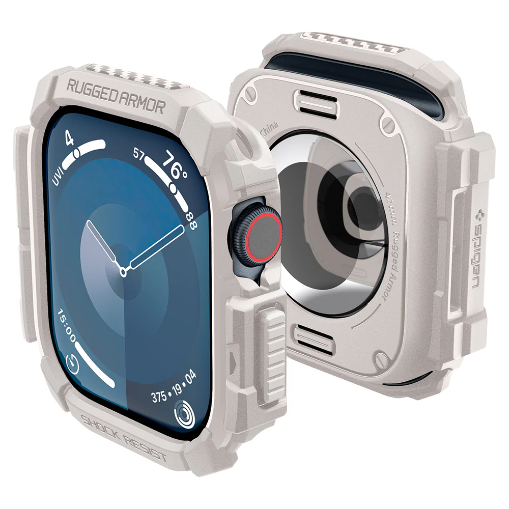 Spigen Apple Watch 46mm Rugged Armor Case (Dune Beige) - Image 2
