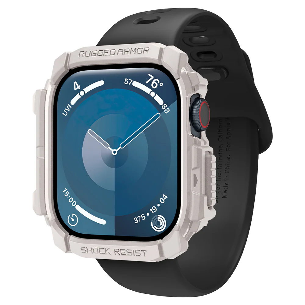 Spigen Apple Watch 46mm Rugged Armor Case (Dune Beige) - Image 3