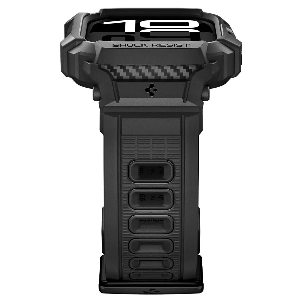 Spigen Apple Watch 46mm Rugged Armor Pro 2 Wristband (Black) - Image 6