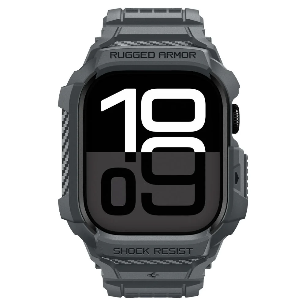 Spigen Apple Watch 46mm Rugged Armor Pro 2 Wristband (Dark Grey) - Image 2