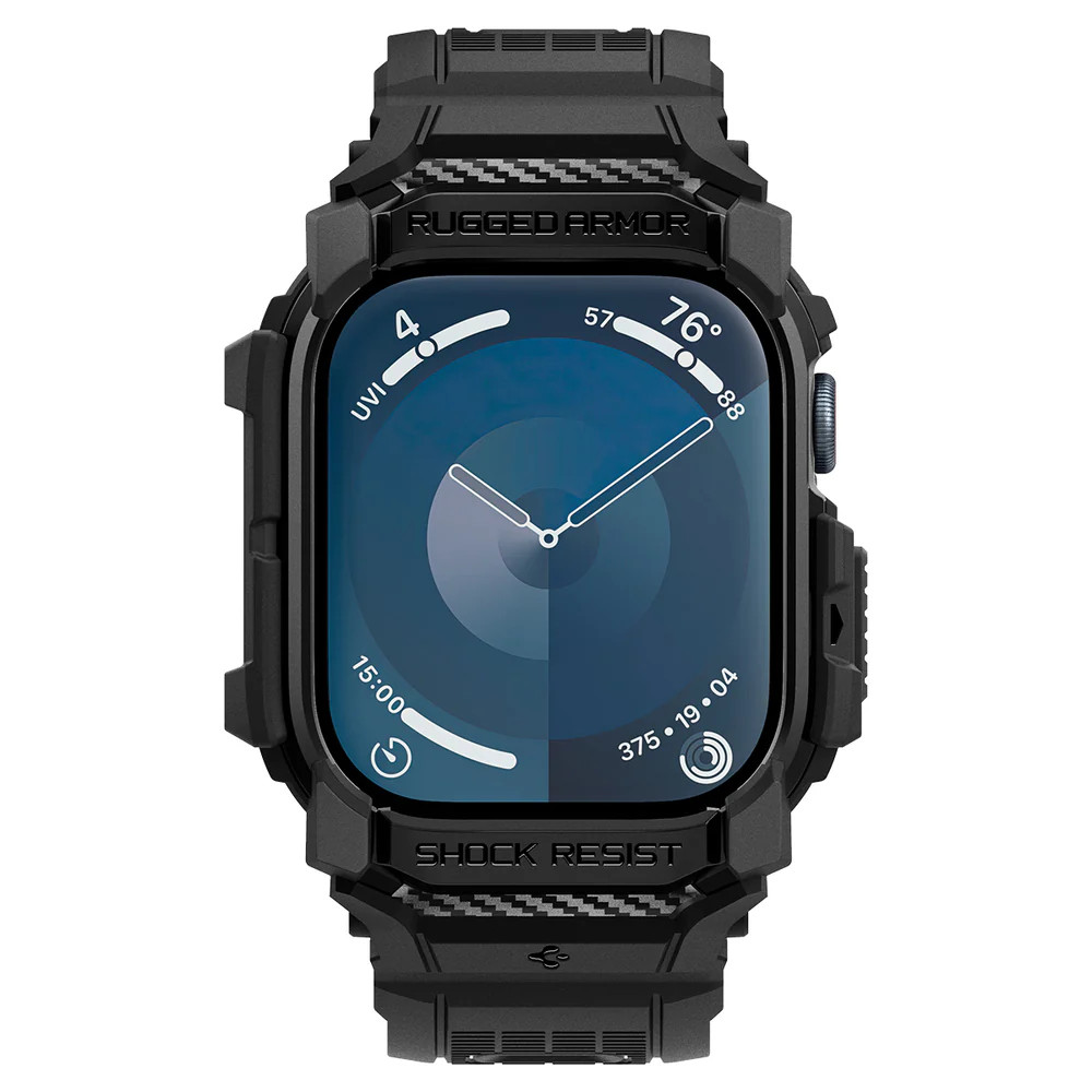 Spigen Apple Watch 46mm Rugged Armor Pro Case (Black) - Image 3