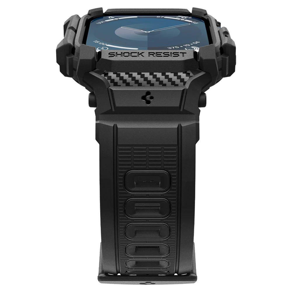 Spigen Apple Watch 46mm Rugged Armor Pro Case (Black) - Image 5