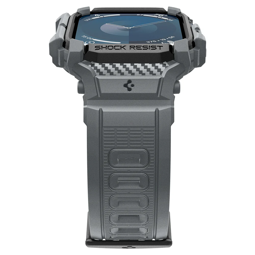 Spigen Apple Watch 46mm Rugged Armor Pro Case (Dark Grey) - Image 4