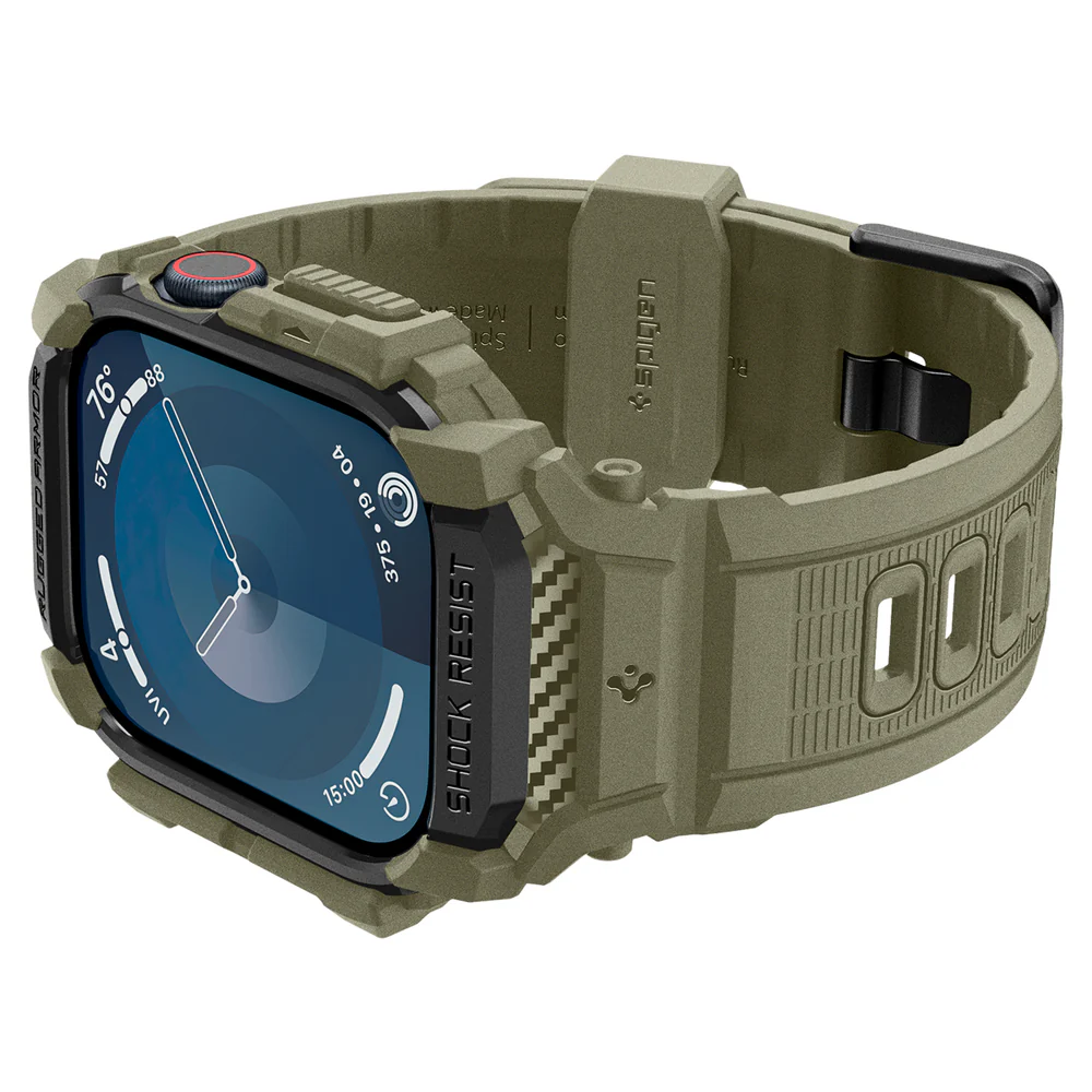 Spigen Apple Watch 46mm Rugged Armor Pro Case (Vintage Khaki) - Image 5