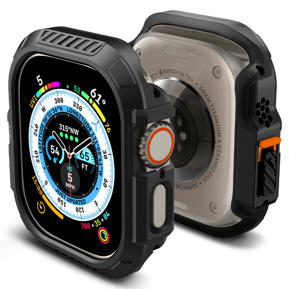 Spigen Apple Watch 49mm Lock Fit Case (Black) - Image 2