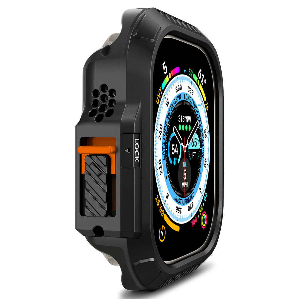 Spigen Apple Watch 49mm Lock Fit Case (Black) - Image 4