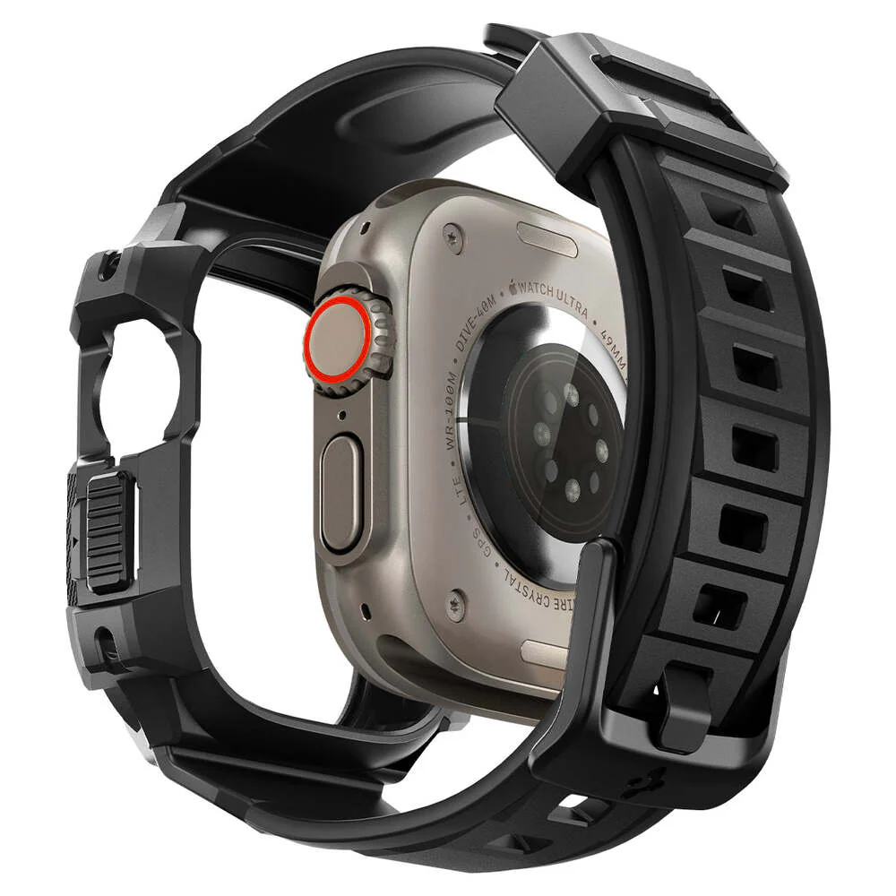 Spigen Apple Watch 49mm Rugged Armor Pro Case (Black) - Image 5