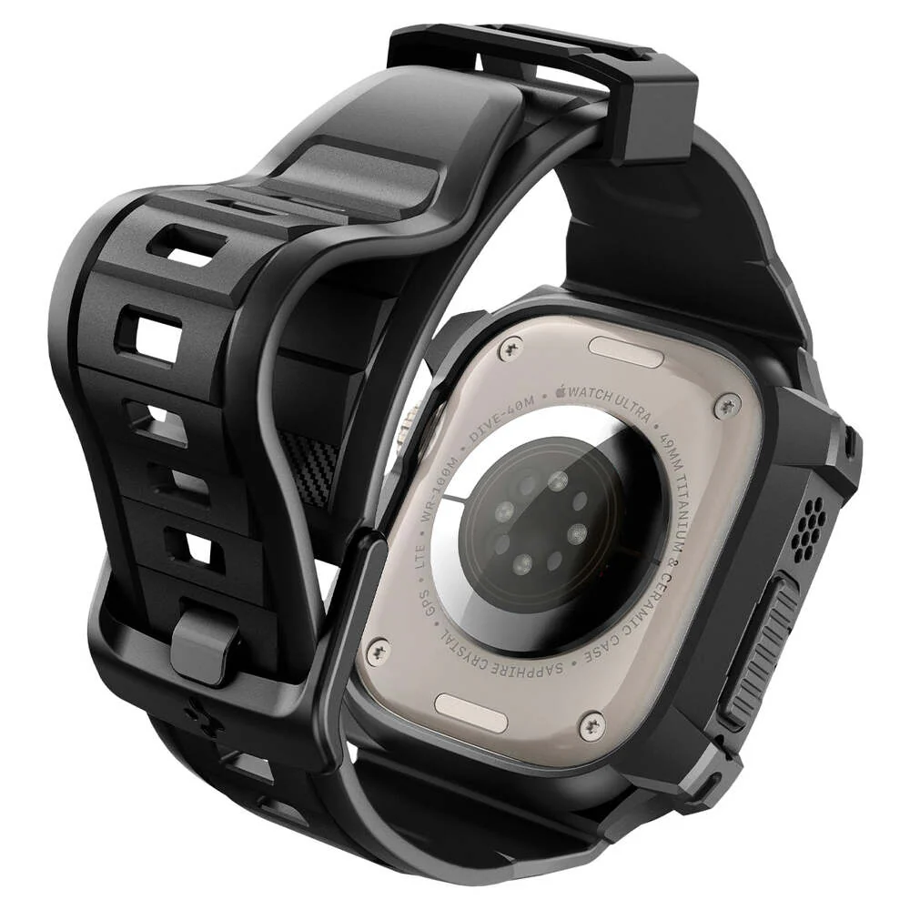Spigen Apple Watch 49mm Rugged Armor Pro Case (Black) - Image 6