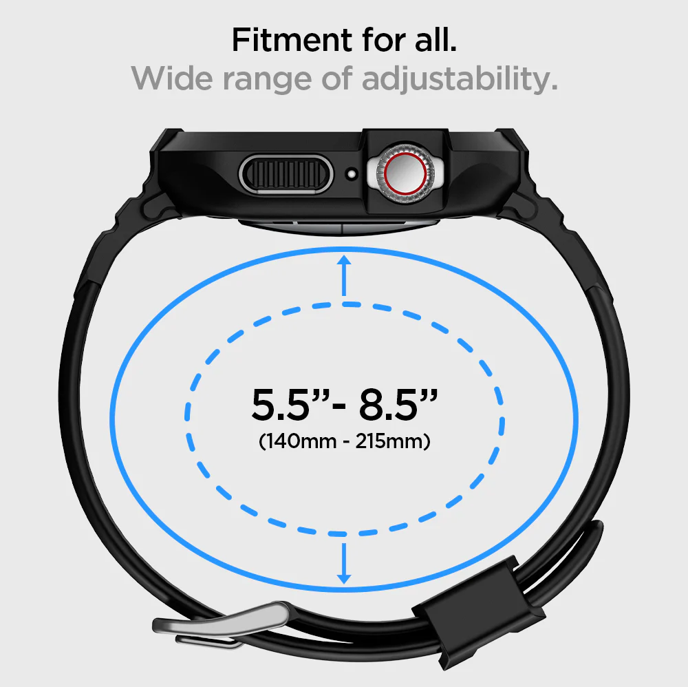 Spigen Apple Watch 49mm Rugged Armor Pro Case (Dark Grey) - Image 4