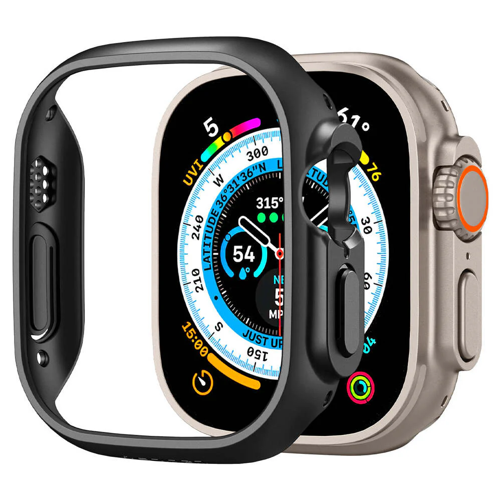Spigen Apple Watch 49mm Thin Fit Case (Black) - Image 3