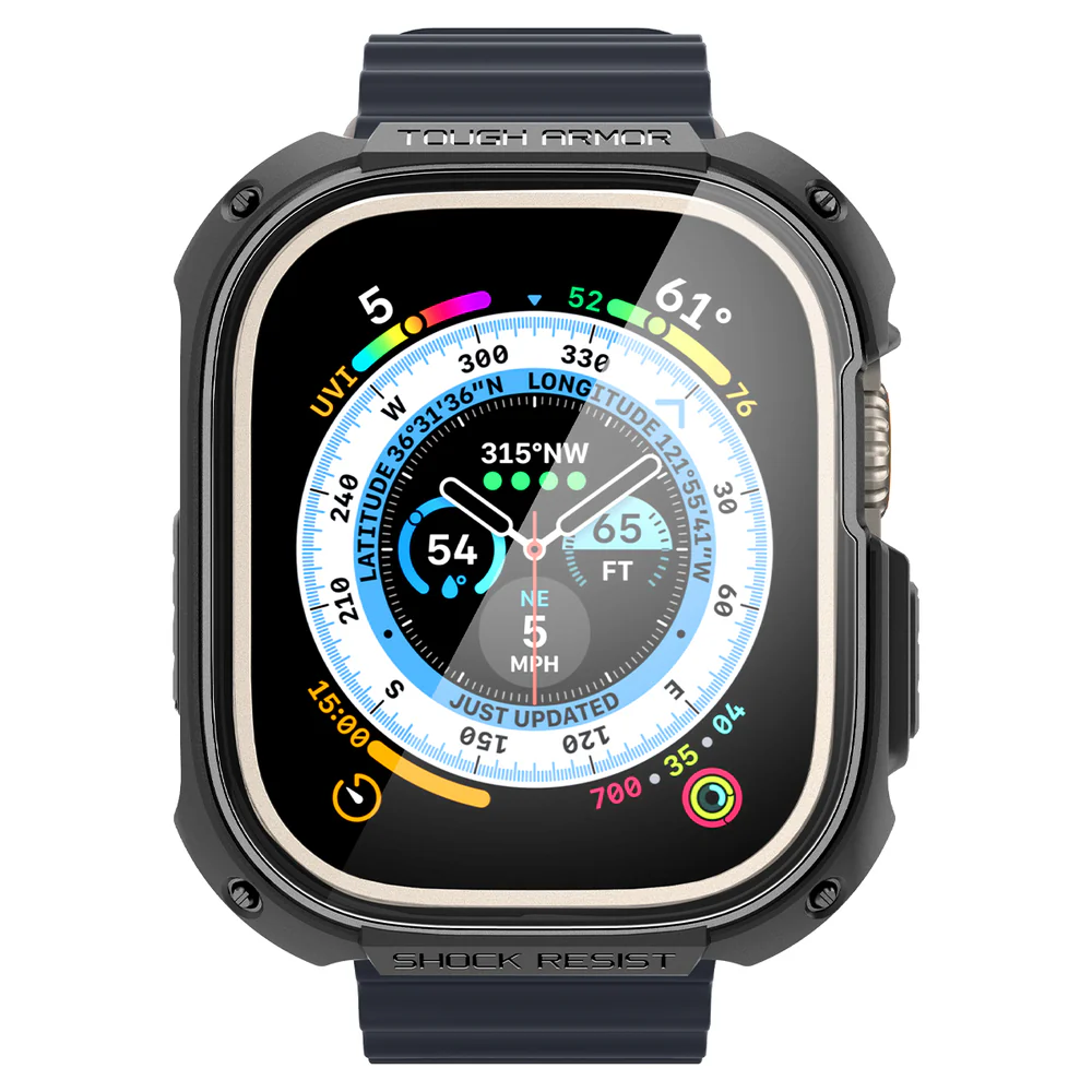 Spigen Apple Watch 49mm Tough Armor Case (Black) - Image 4