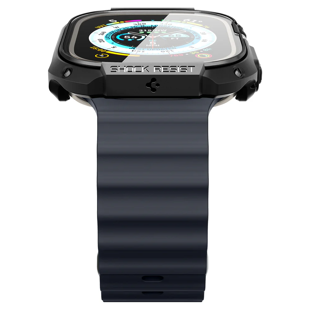 Spigen Apple Watch 49mm Tough Armor Case (Black) - Image 6