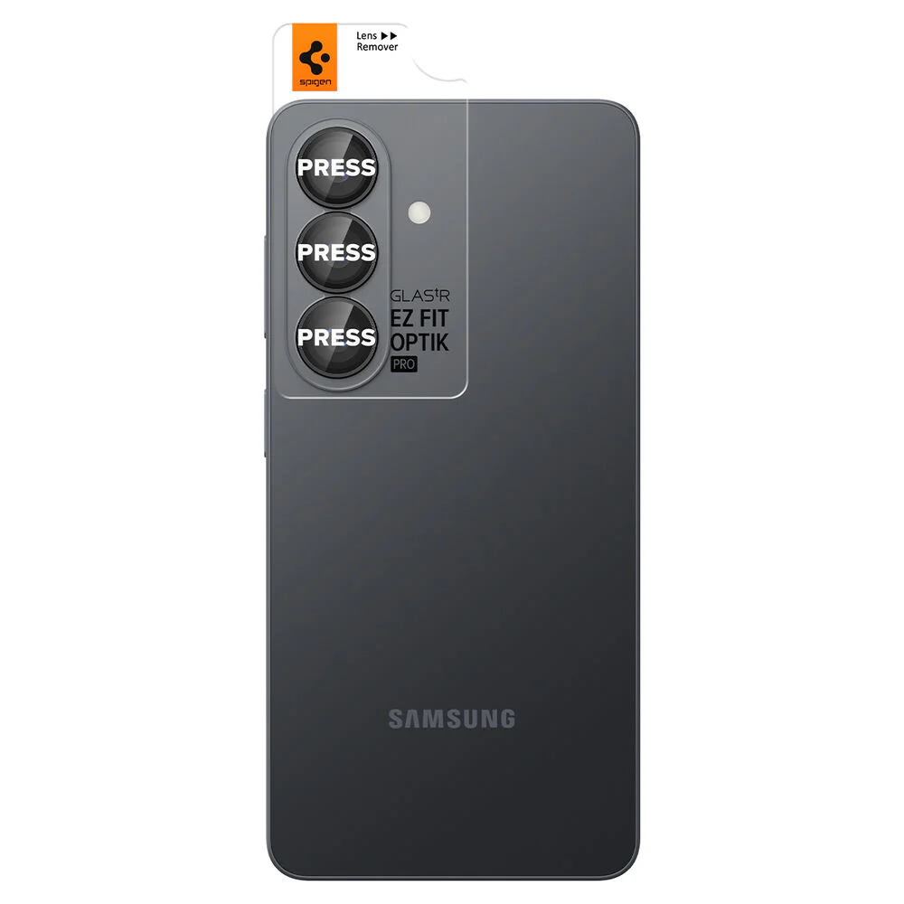 Spigen Galaxy S26 GLAS.tR EZ Fit Optik Pro 2PCS Lens Protector (Black) - Image 3