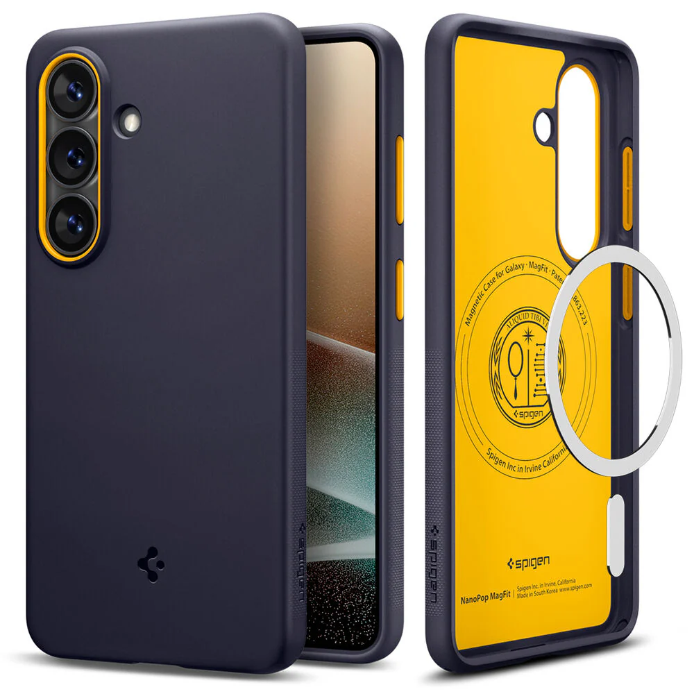 Spigen Galaxy S26 Nano Pop (MagFit) Case (Blueberry Navy) - Image 2