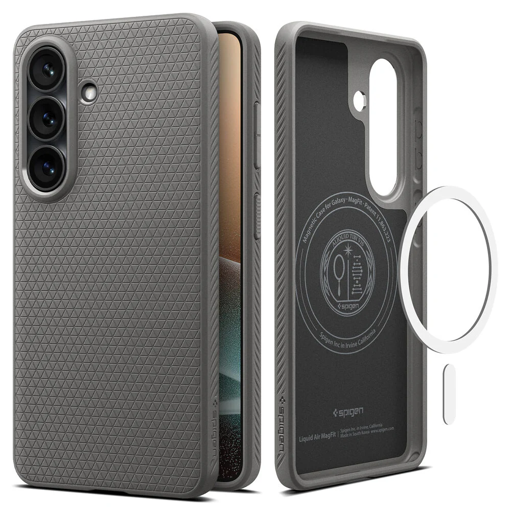 Spigen Galaxy S26 Plus Liquid Air (MagFit) Case (Marble Grey) - Image 2