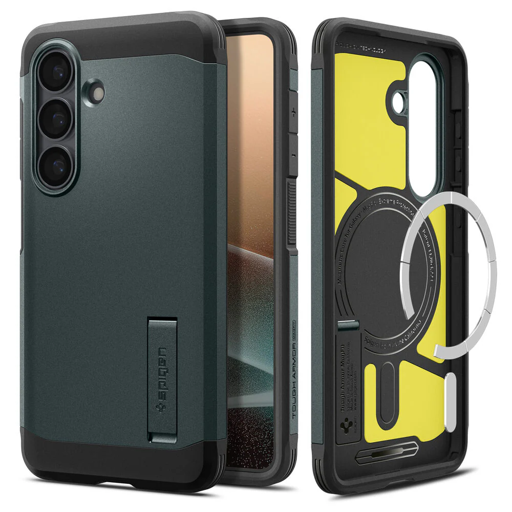 Spigen Galaxy S26 Plus Tough Armor (MagFit) Case (Abyss Green) - Image 3