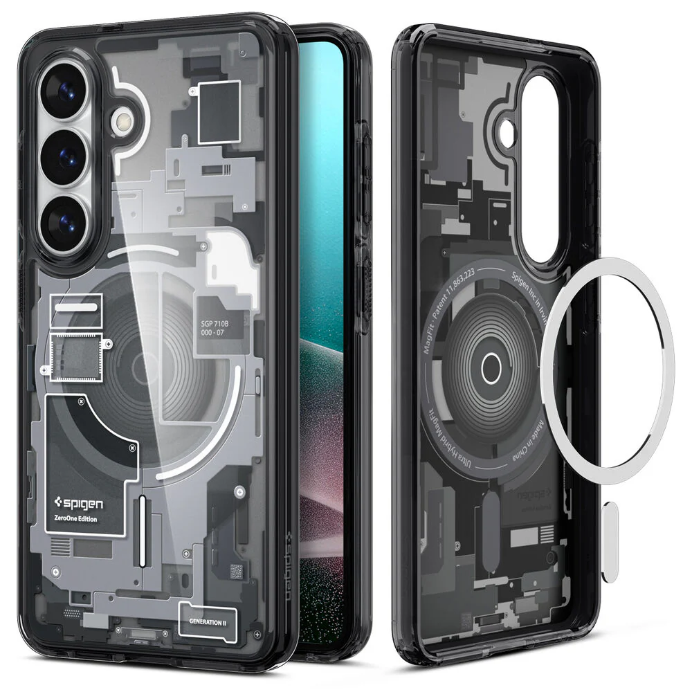 Spigen Galaxy S26 Plus Ultra Hybrid (MagFit) Case (Zero One Black) - Image 4