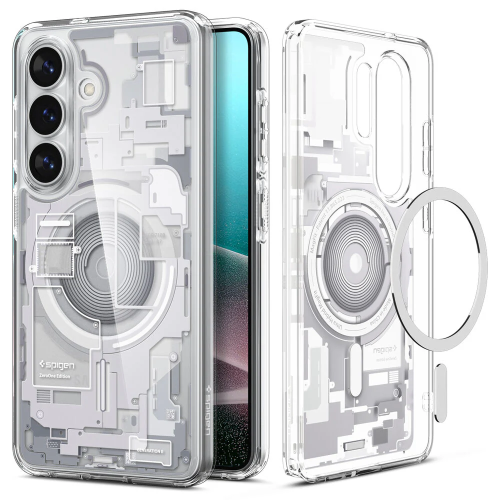 Spigen Galaxy S26 Plus Ultra Hybrid (MagFit) Case (Zero One White) - Image 5