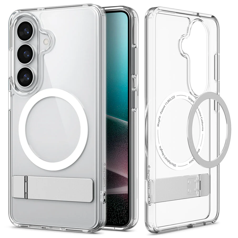 Spigen Galaxy S26 Ultra Hybrid S (MagFit) Case (Clear Case / White Ring) - Image 2