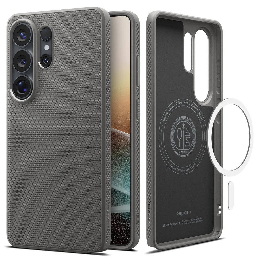 Spigen Galaxy S26 Ultra Liquid Air (MagFit) Case (Marble Grey) - Image 4