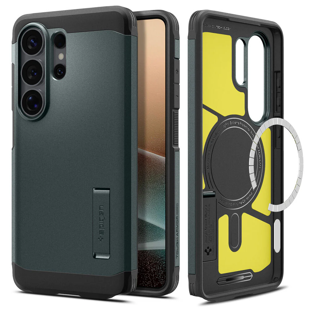 Spigen Galaxy S26 Ultra Tough Armor (MagFit) Case (Abyss Green) - Image 5