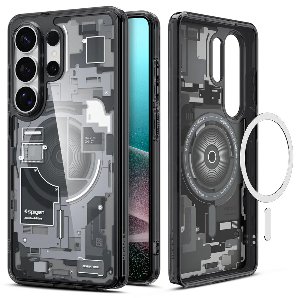 Spigen Galaxy S26 Ultra Ultra Hybrid (MagFit) Case (Zero One Black) - Image 6