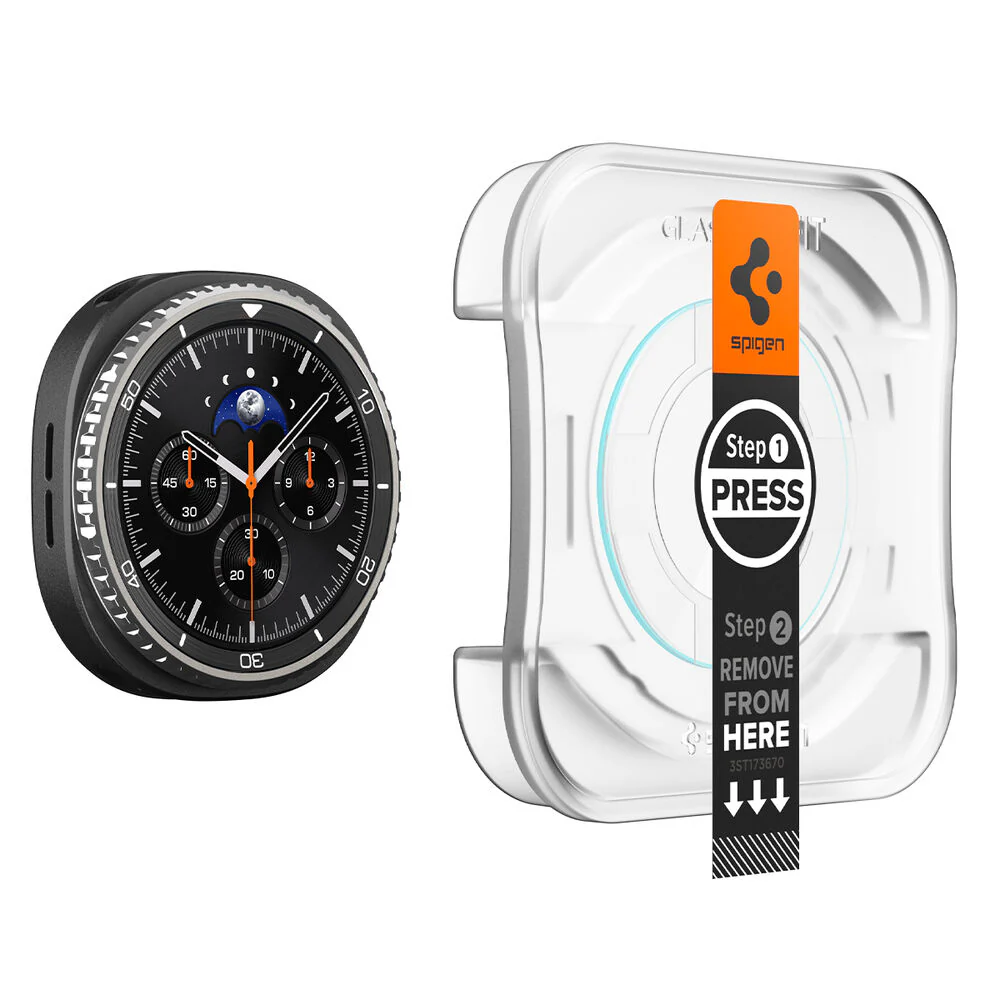 Spigen Galaxy Watch 46mm GLAS.tR EZ Fit Glass Screen Protector 2PCS (Clear) - Image 4