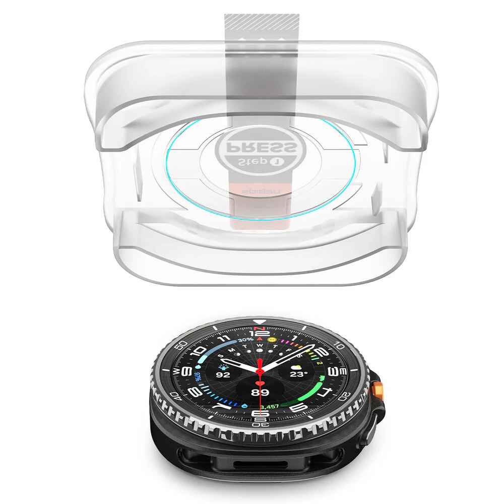 Spigen Galaxy Watch 46mm GLAS.tR EZ Fit Glass Screen Protector 2PCS (Clear) - Image 5