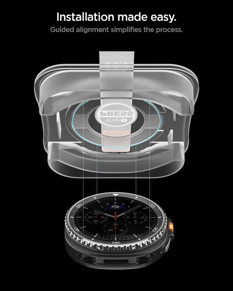 Spigen Galaxy Watch 46mm GLAS.tR EZ Fit Glass Screen Protector 2PCS (Clear) - Image 6