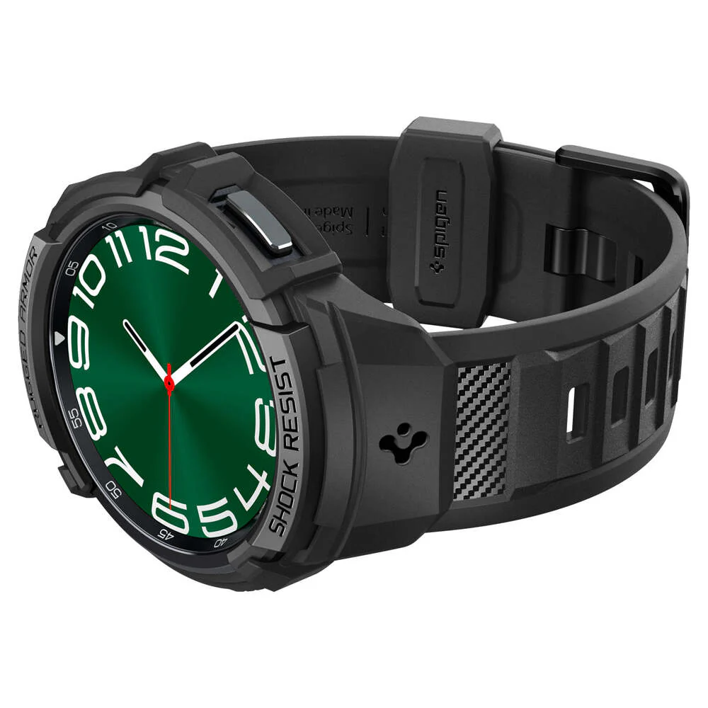 Spigen Galaxy Watch 6 Classic 47mm Rugged Armor Pro Case (Black) - Image 5