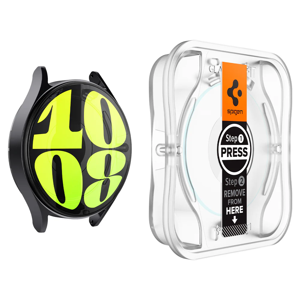 Spigen Galaxy Watch 7 40mm EZ Fit GLAS.tR Slim Glass Screen Protector 2PCS (Clear) - Image 5