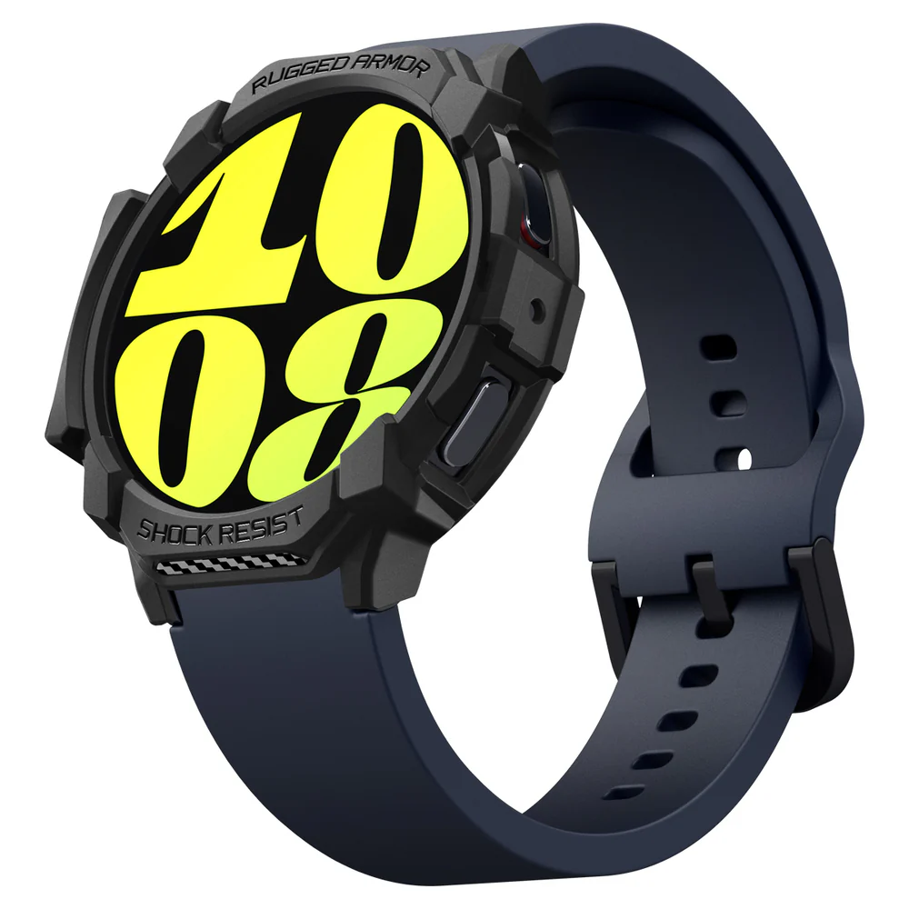 Spigen Galaxy Watch 7 44mm Rugged Armor Case (Black) - Image 4