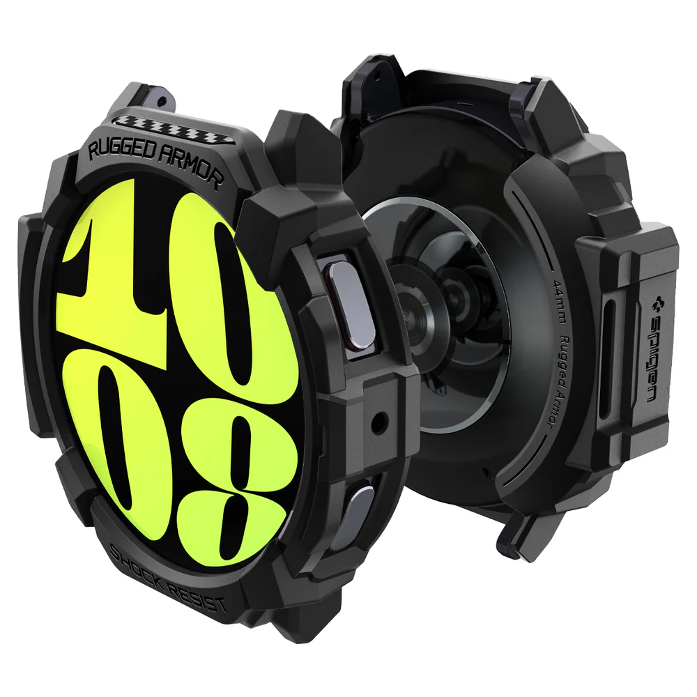 Spigen Galaxy Watch 7 44mm Rugged Armor Case (Black) - Image 6