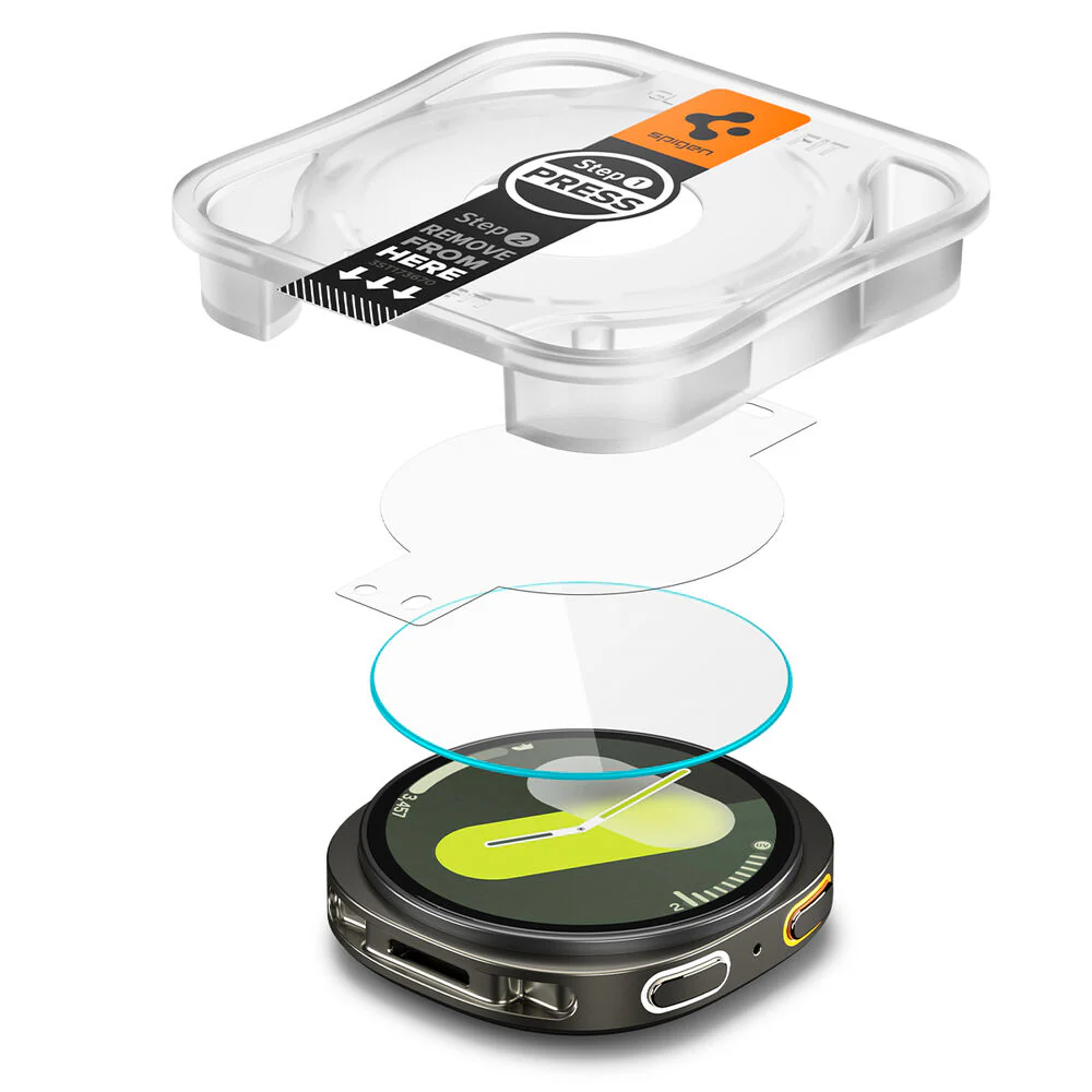 Spigen Galaxy Watch 8 40mm GLAS.tR EZ Fit Glass Screen Protector 2PCS (Clear) - Image 2