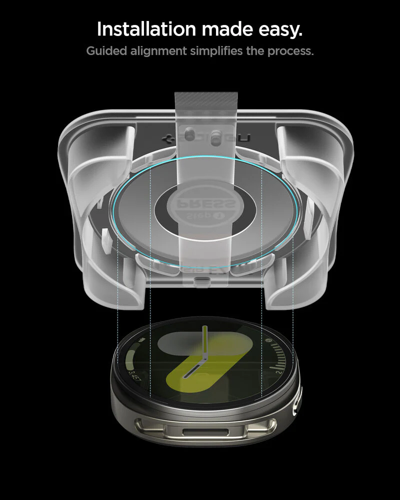Spigen Galaxy Watch 8 40mm GLAS.tR EZ Fit Glass Screen Protector 2PCS (Clear) - Image 6