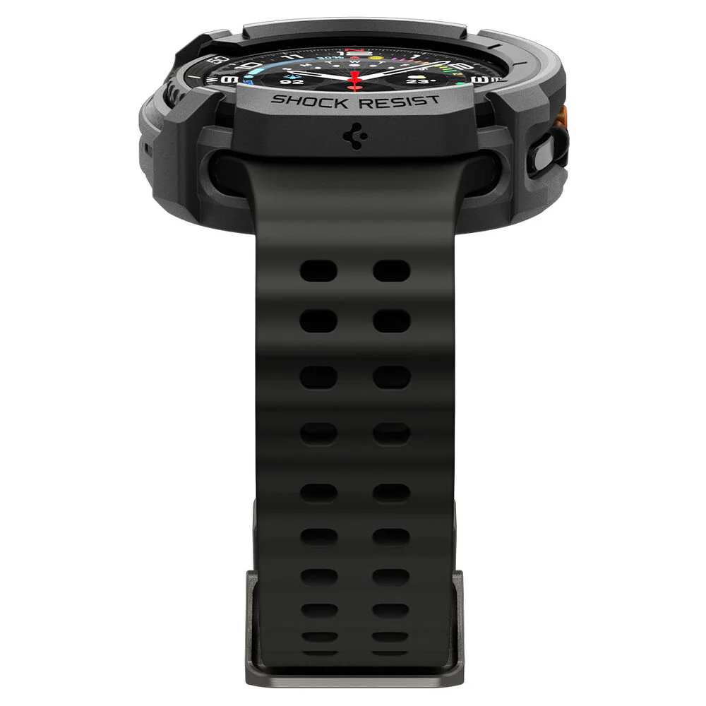 Spigen Galaxy Watch 8 Classic 46mm Rugged Armor Case (Black) - Image 4
