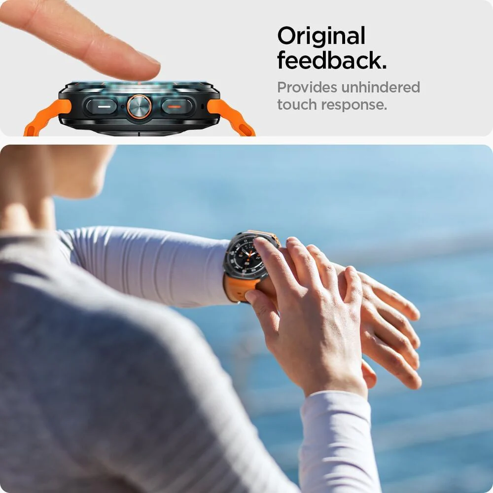 Spigen Galaxy Watch Ultra 47mm EZ Fit GLAS.tR Slim Glass Screen Protector 2PCS (Clear) - Image 6
