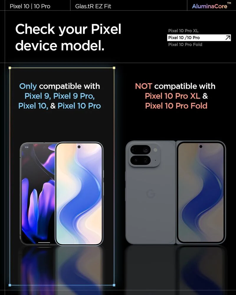 Spigen Google Pixel 10 EZ Fit GLAS.tR Slim 2PCS Glass Screen Protector - Clear - Image 2
