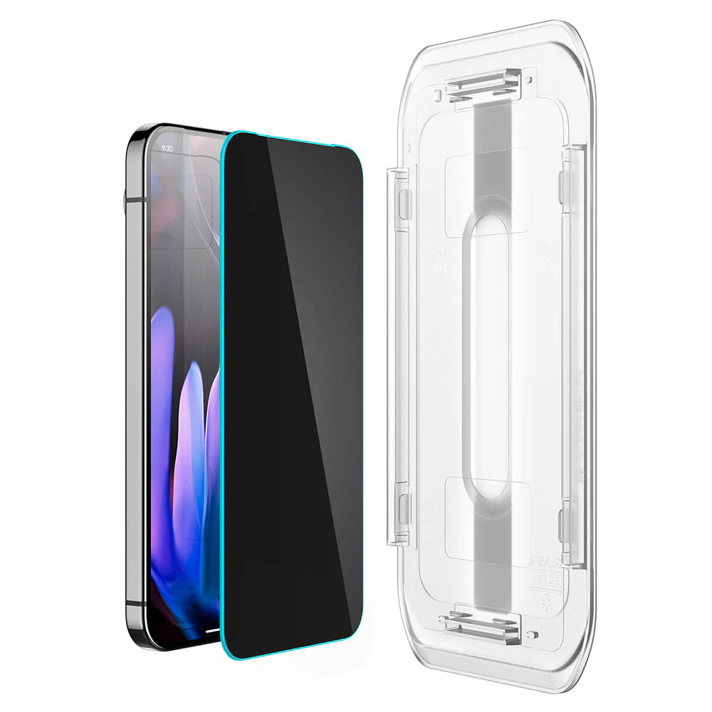 Spigen Google Pixel 10 GLAS.tR EZ Fit Privacy 2PCS Glass Screen Protector - Black - Image 3