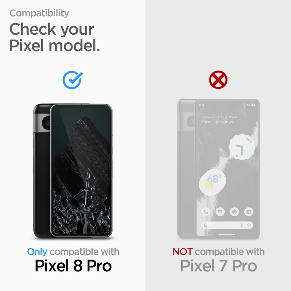 Spigen Google Pixel 8 Pro AlignMaster GLAS.tR Slim 2PCS Glass Screen Protector - Clear - Image 2