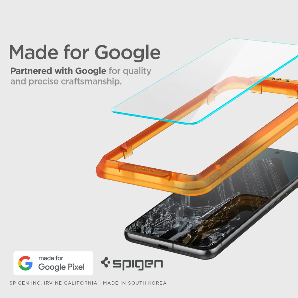Spigen Google Pixel 8 Pro AlignMaster GLAS.tR Slim 2PCS Glass Screen Protector - Clear - Image 3