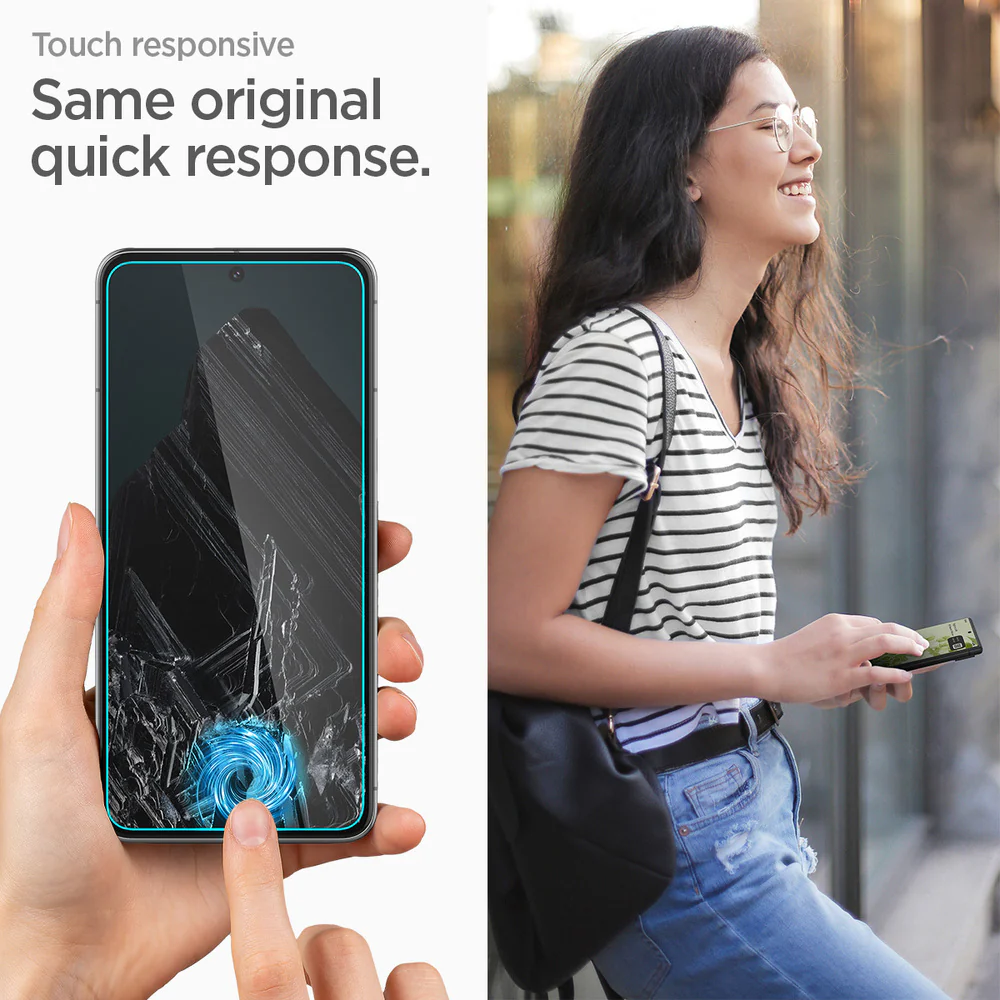 Spigen Google Pixel 8 Pro AlignMaster GLAS.tR Slim 2PCS Glass Screen Protector - Clear - Image 5