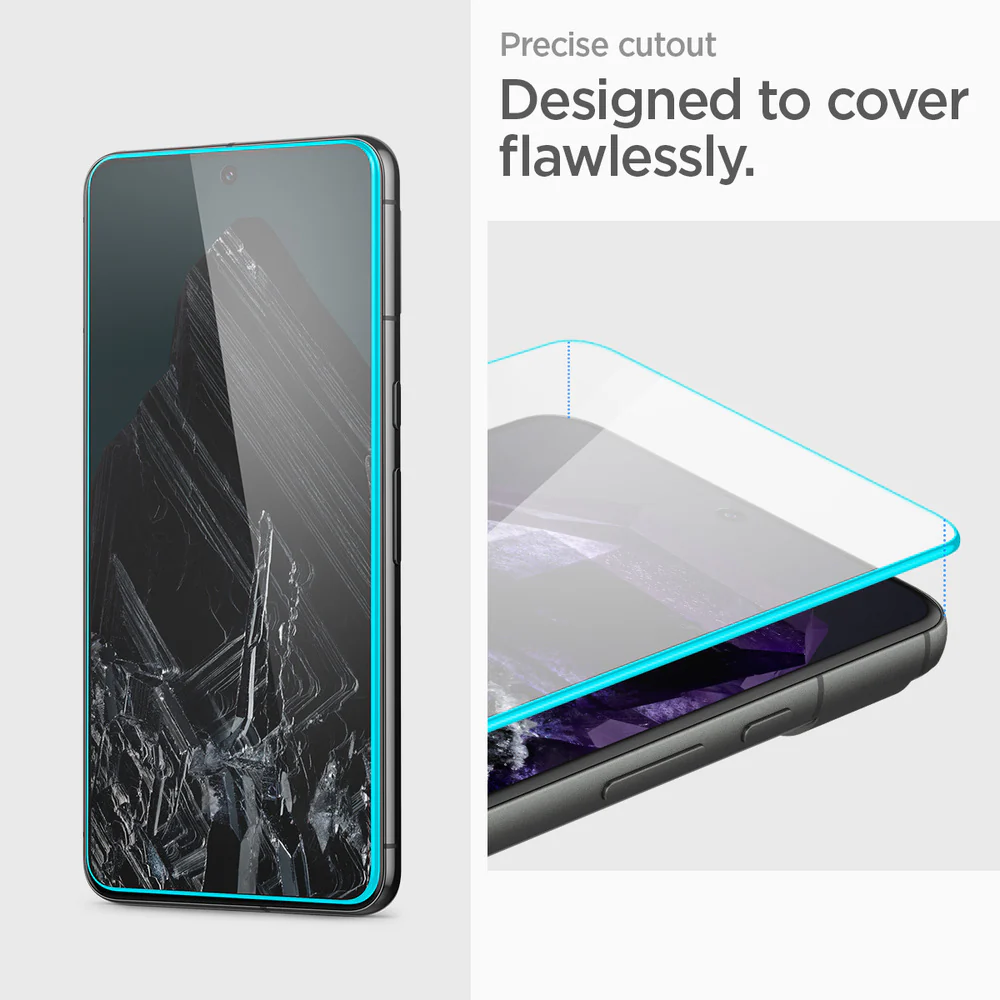 Spigen Google Pixel 8 Pro AlignMaster GLAS.tR Slim 2PCS Glass Screen Protector - Clear - Image 6